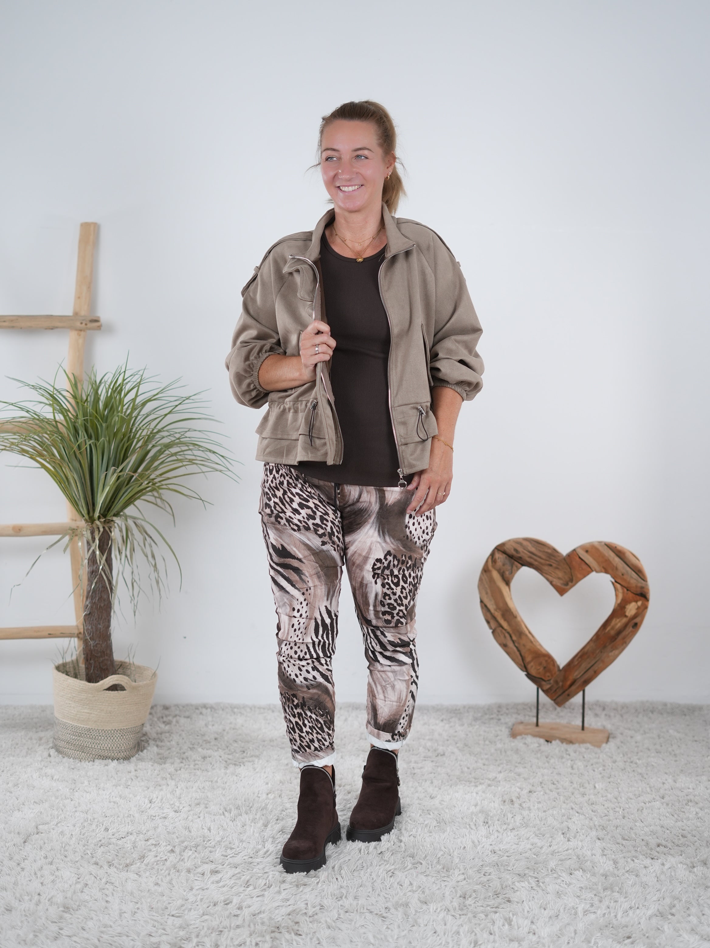 Lässige Velours Jacke