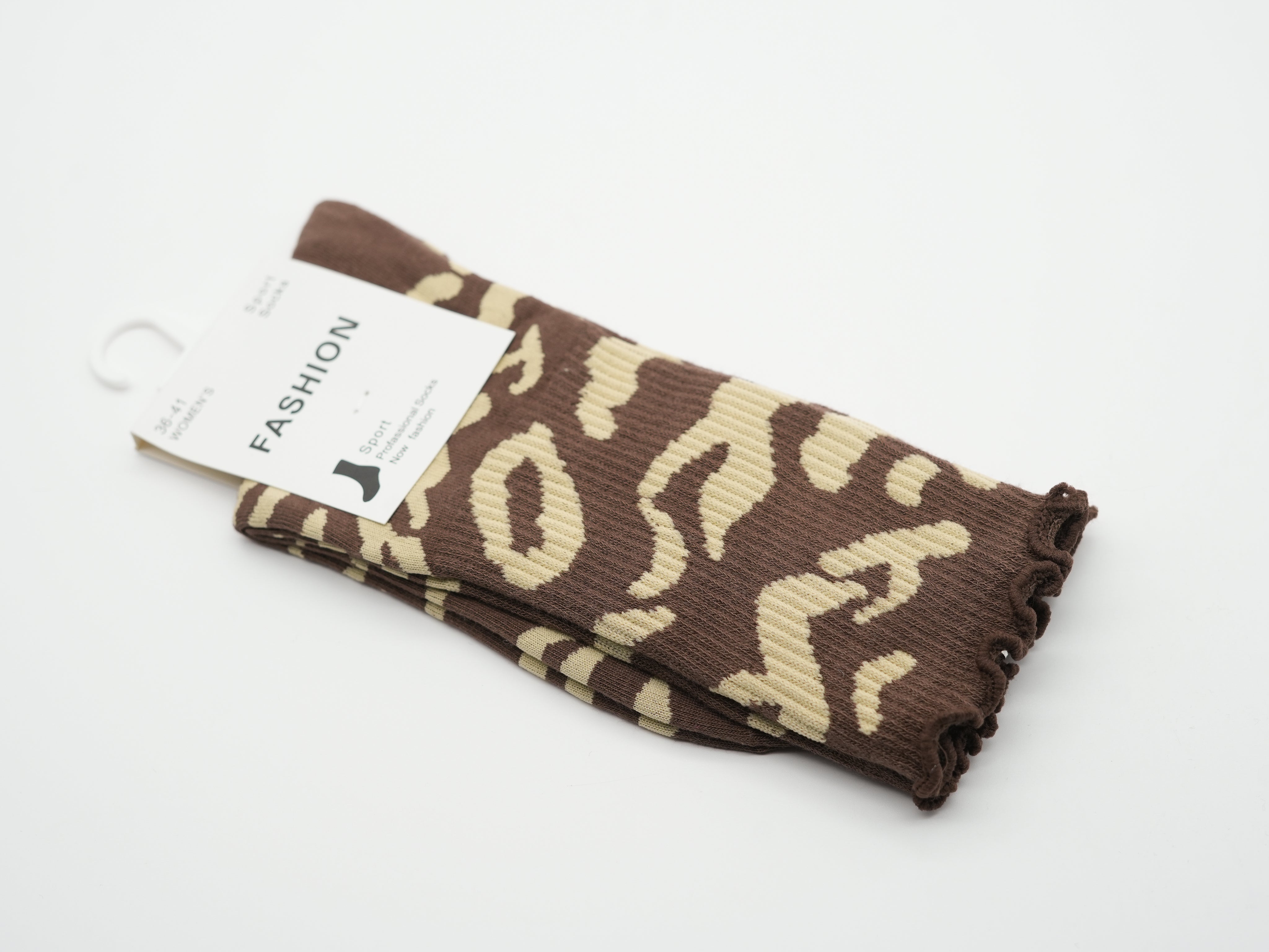 Socken ~leo~ Taupe Beige