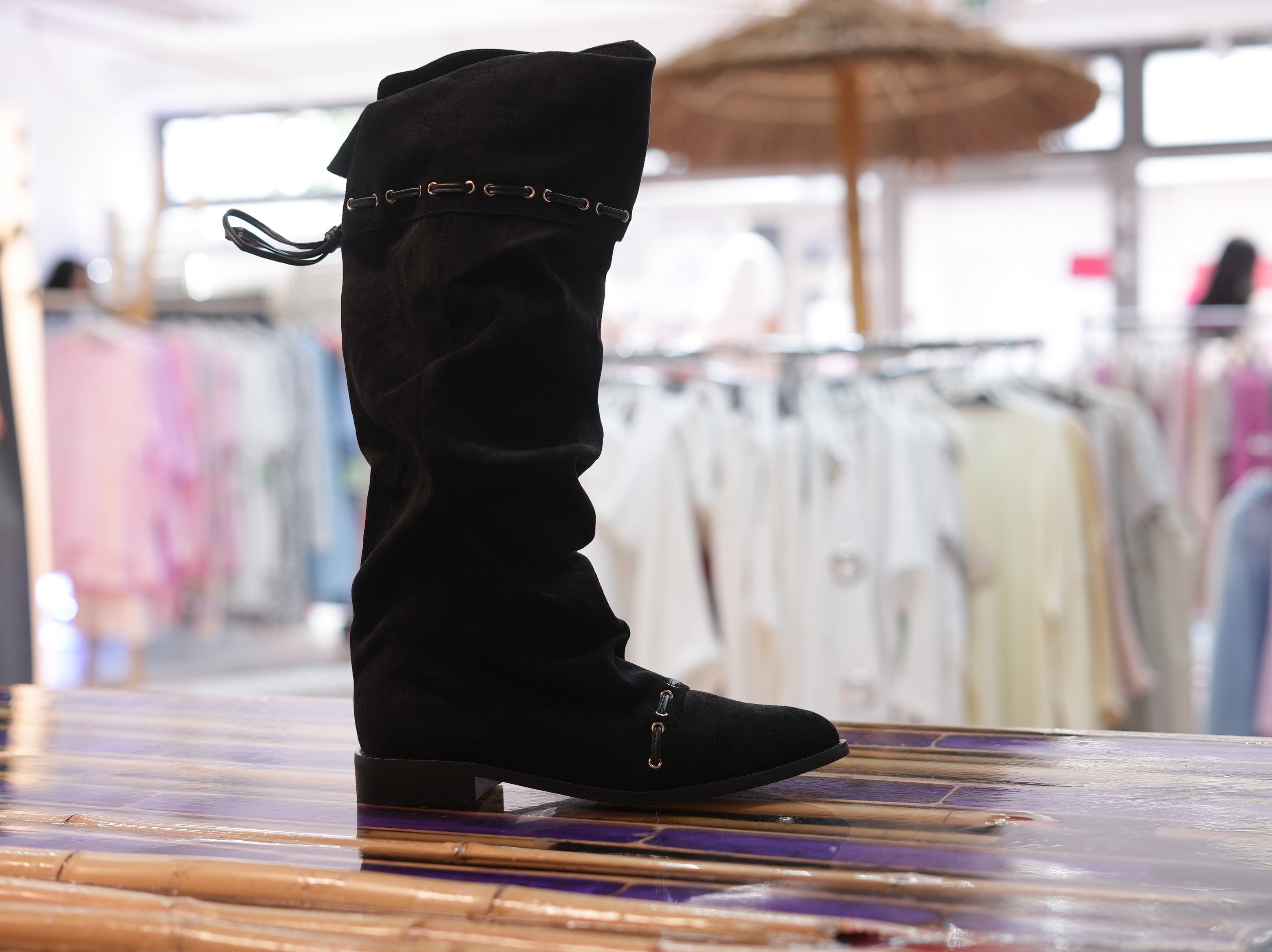 Sommerstiefel mit Boho Vibe Schwarz