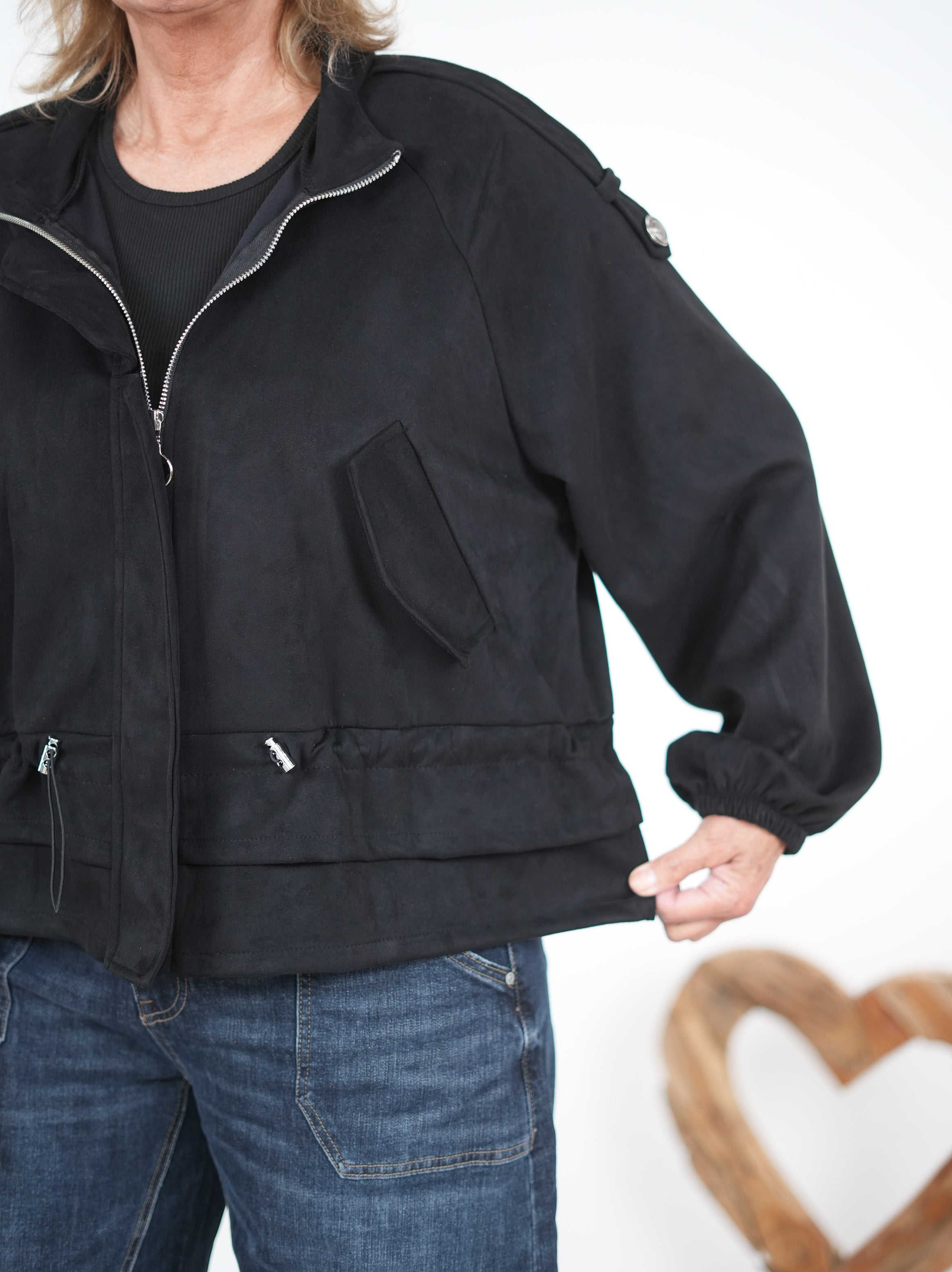 Lässige Velours Jacke