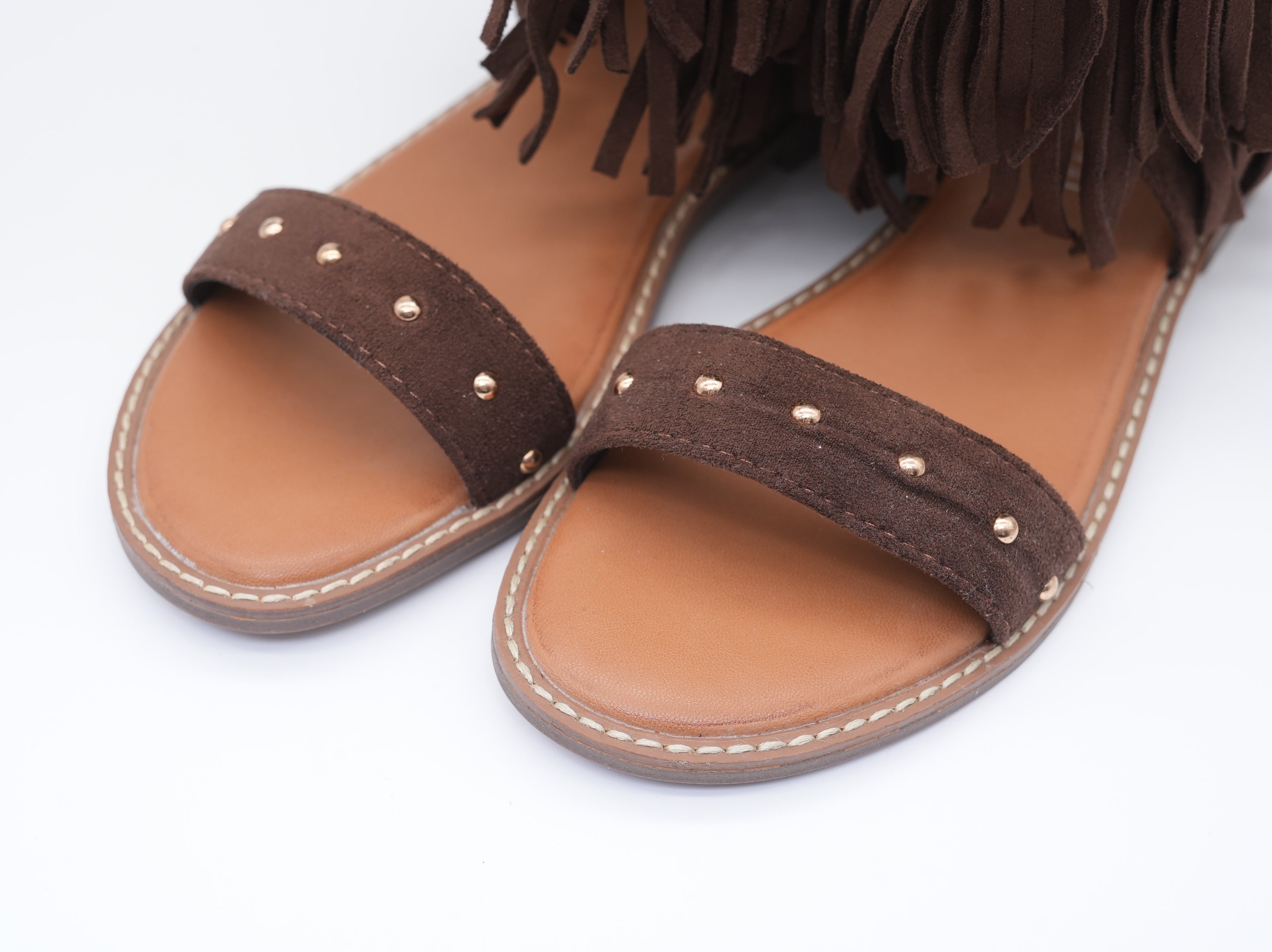 Sandalen mit Fransen