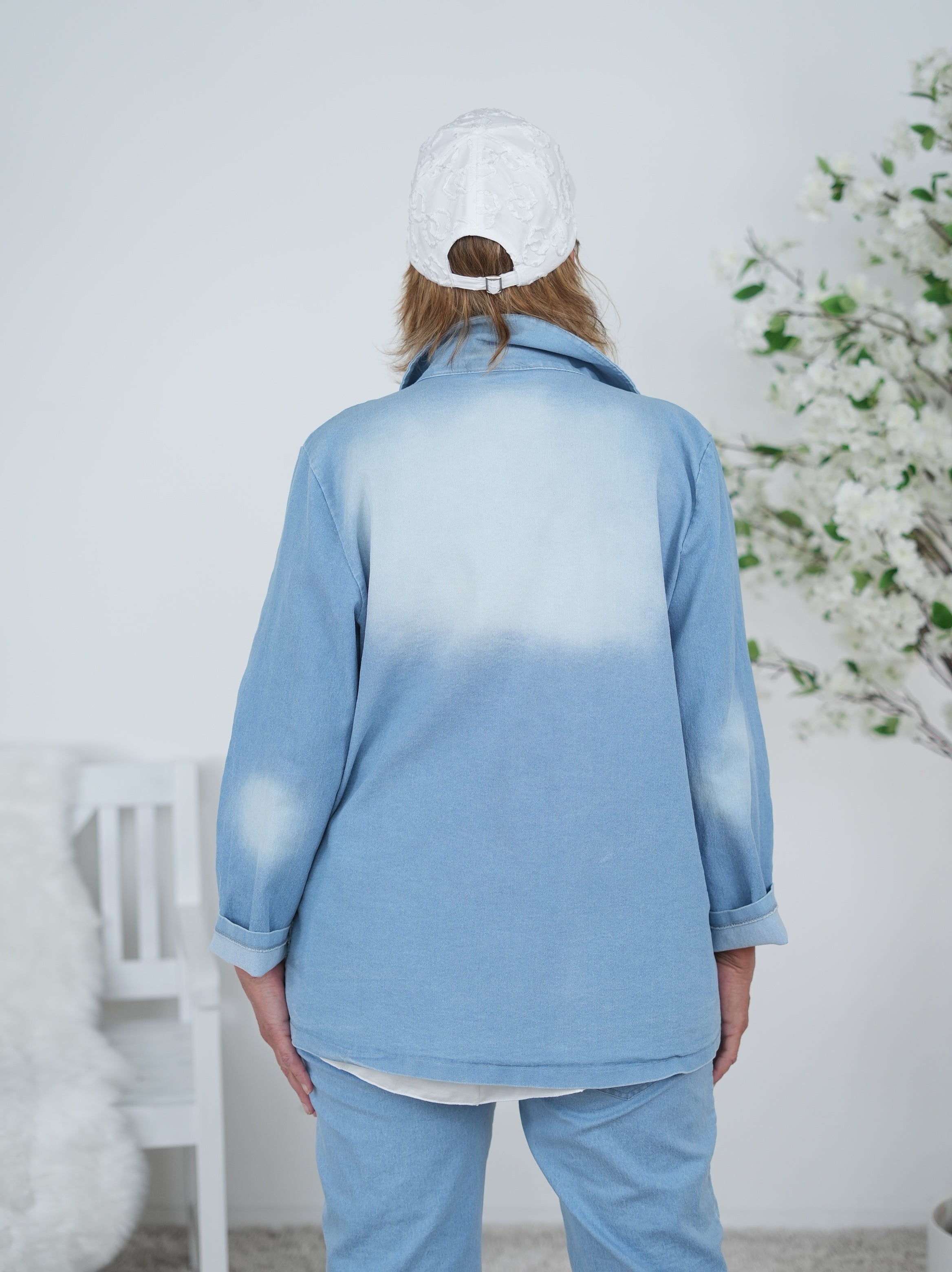 Blazer im Jeans Design mit heller Waschung