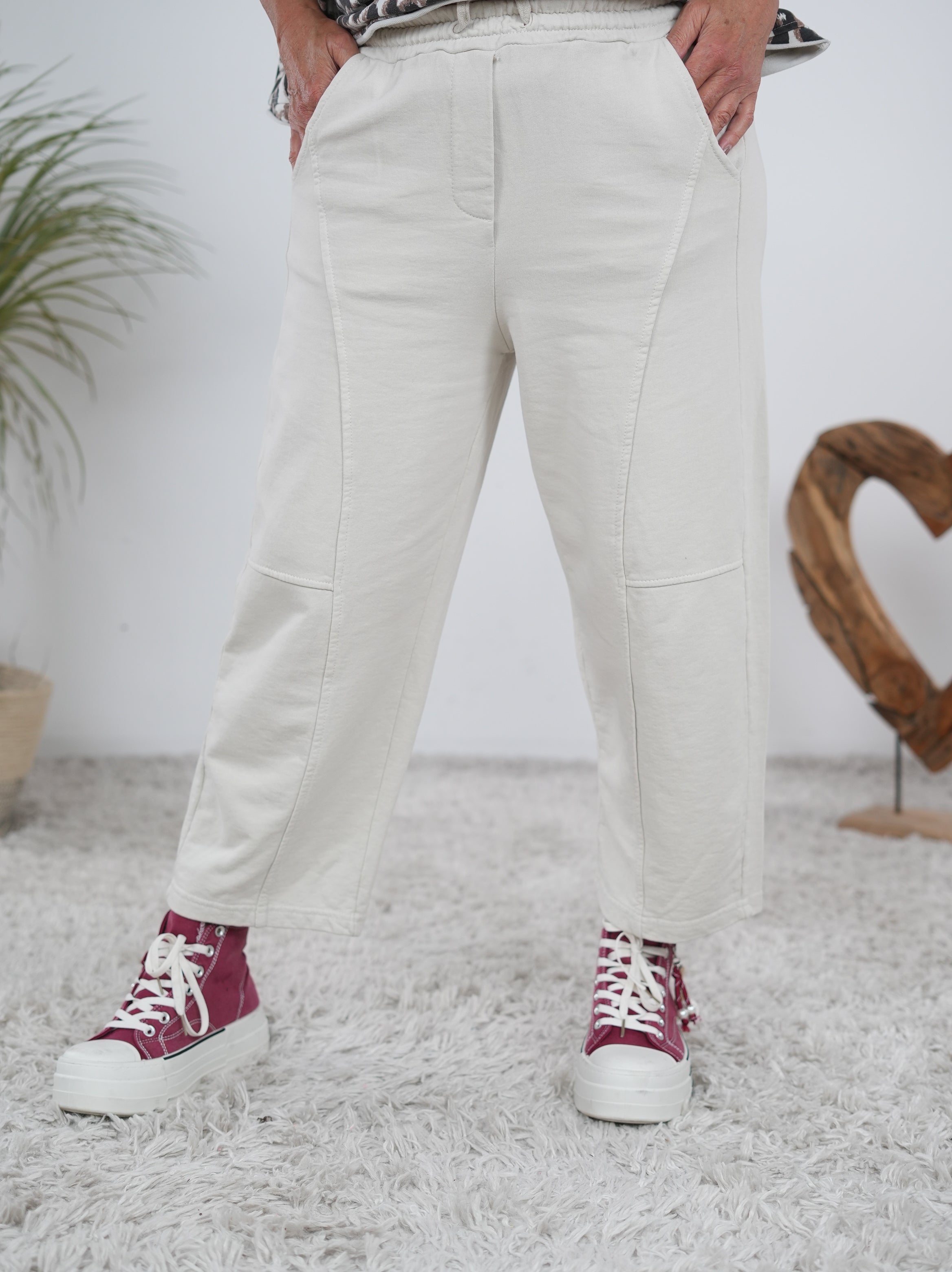 Culotte Hose aus Baumwolle Sand