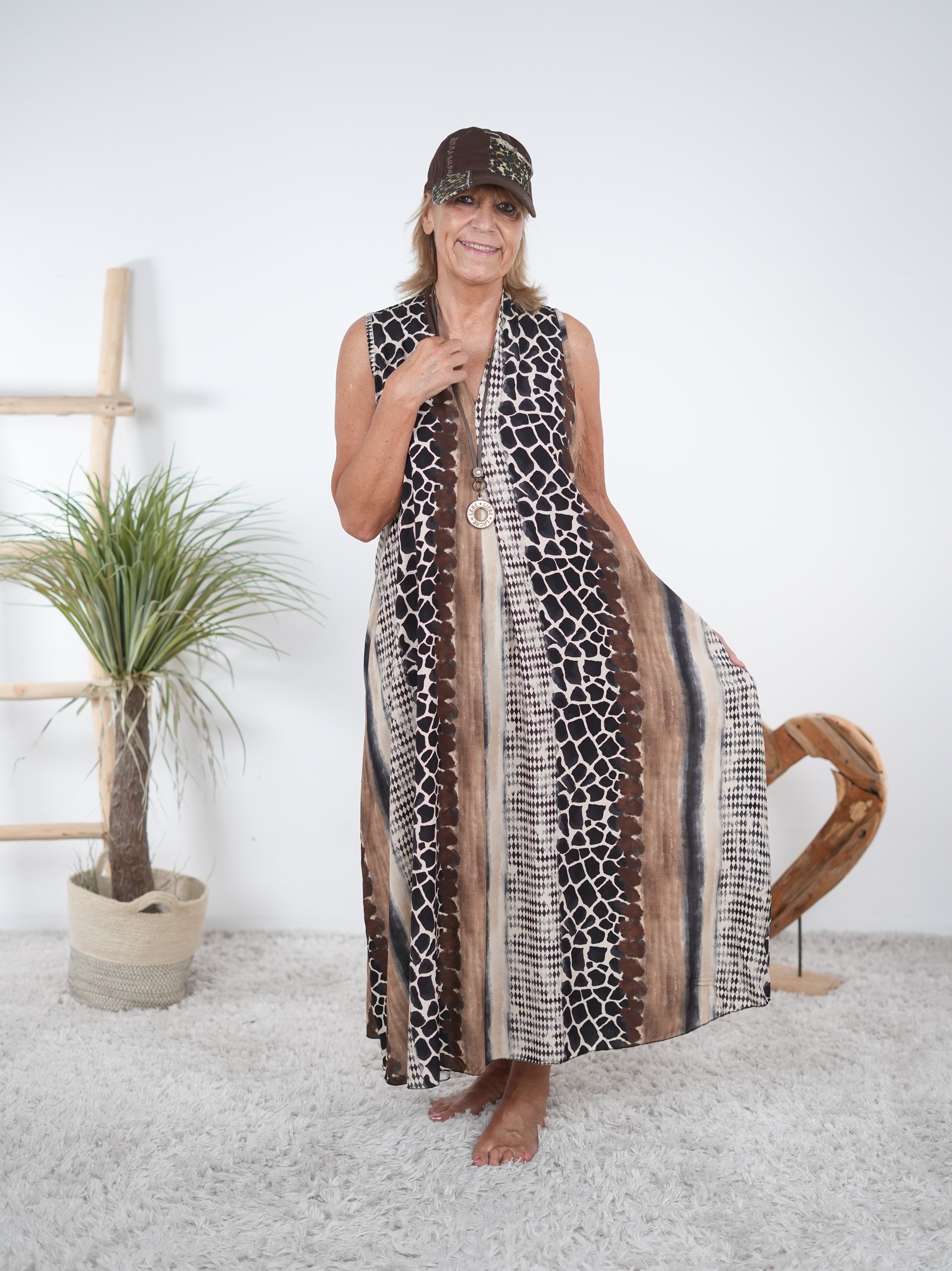 Leichtes Kleid im Mustermix