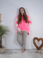 Long Hoody mit Herz Patch