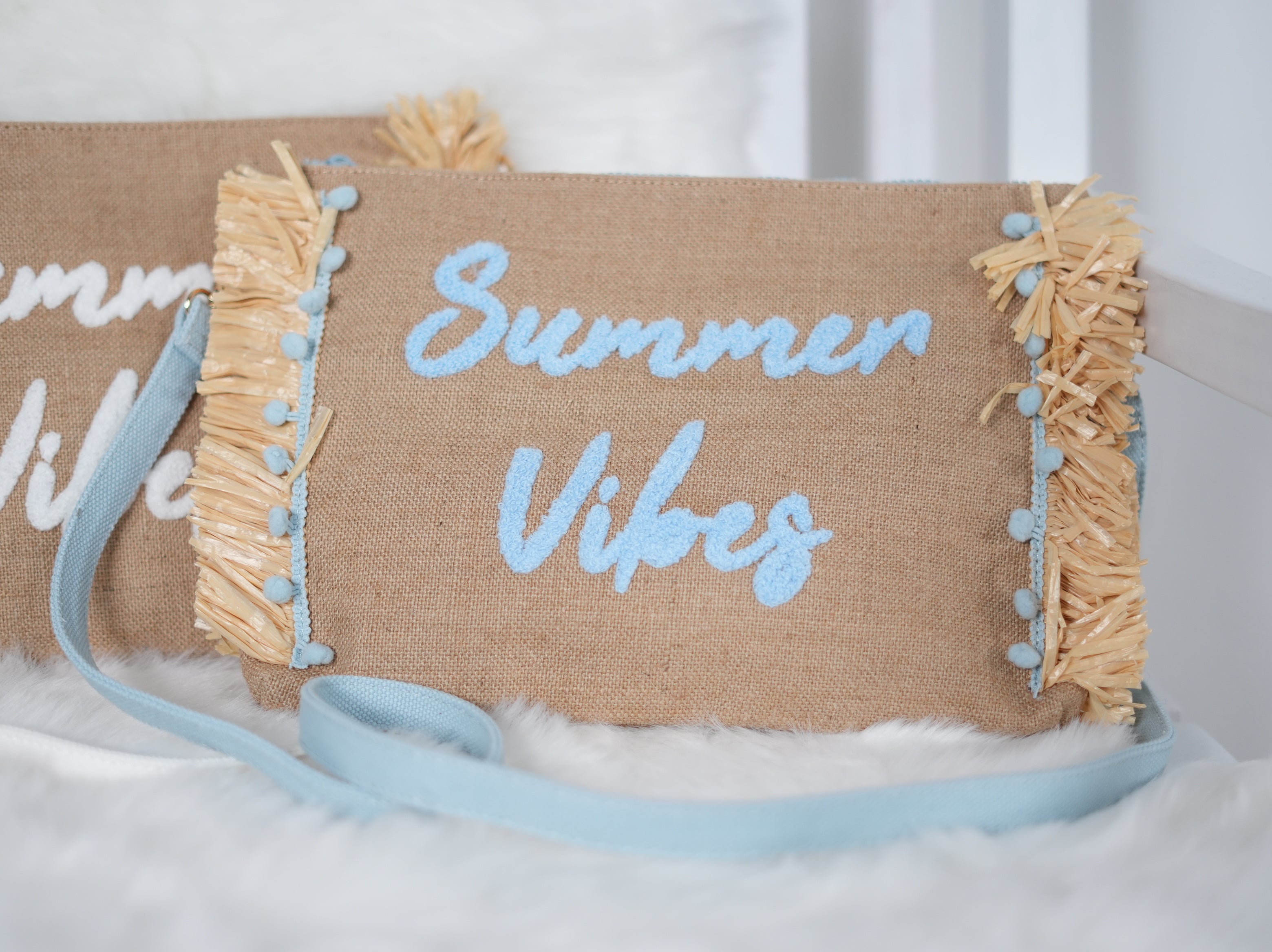 Niedliche Crossbag, "summer vibes" Beige Blau
