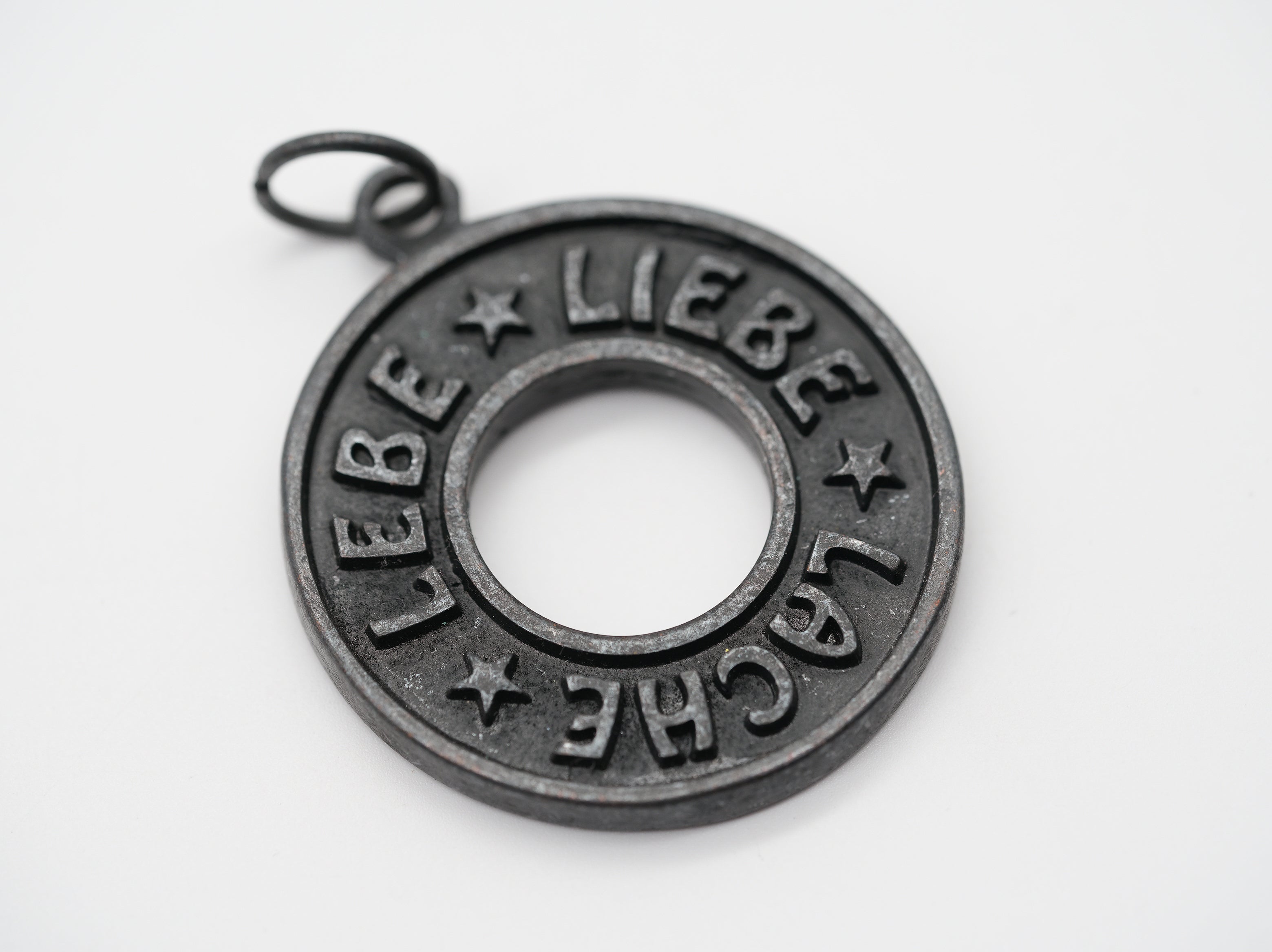 SchauTime Amulett L, Lebe Liebe Lache, schwarz