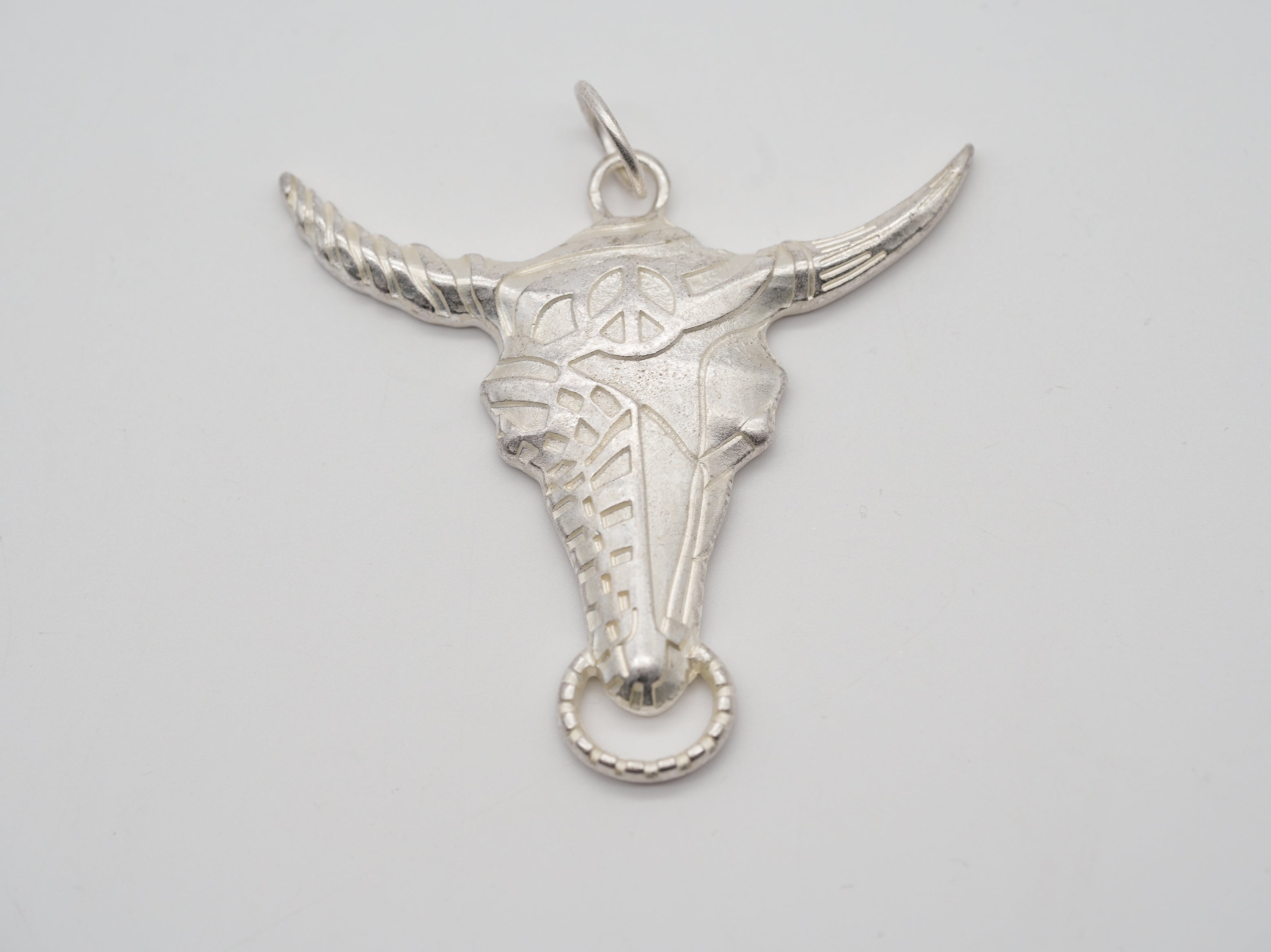 SchauTime Amulett L, Stier-Motiv Silber
