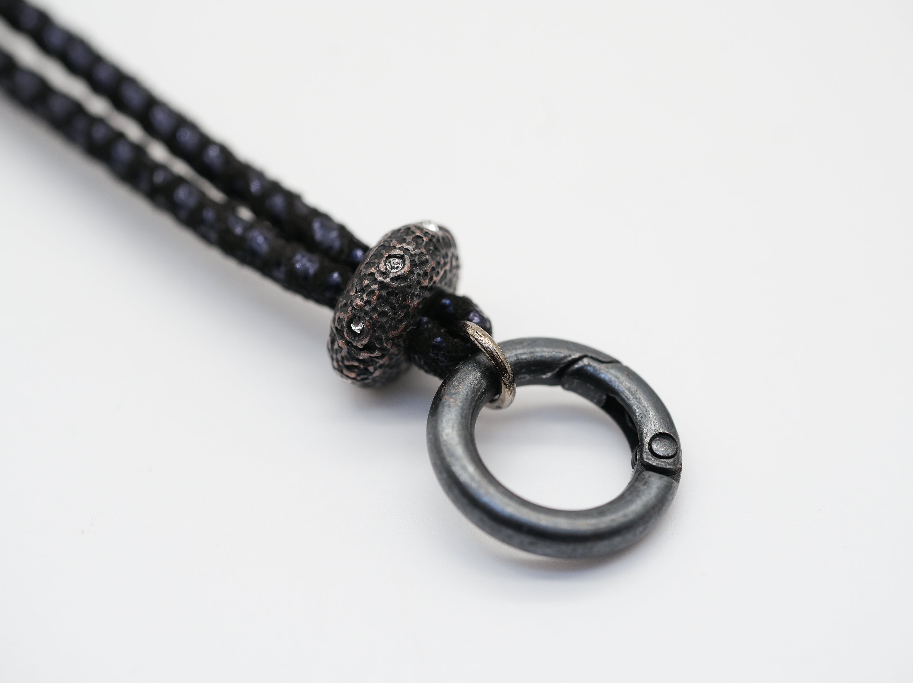 SchauTime Wechselkette, Leder schwarz Schwarz | Strass