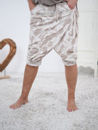 Batik Joggy mit Überwurf Beige
