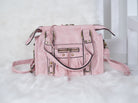 Lässige Crossbody Tasche mit Vintage-Details und Nieten Rosa