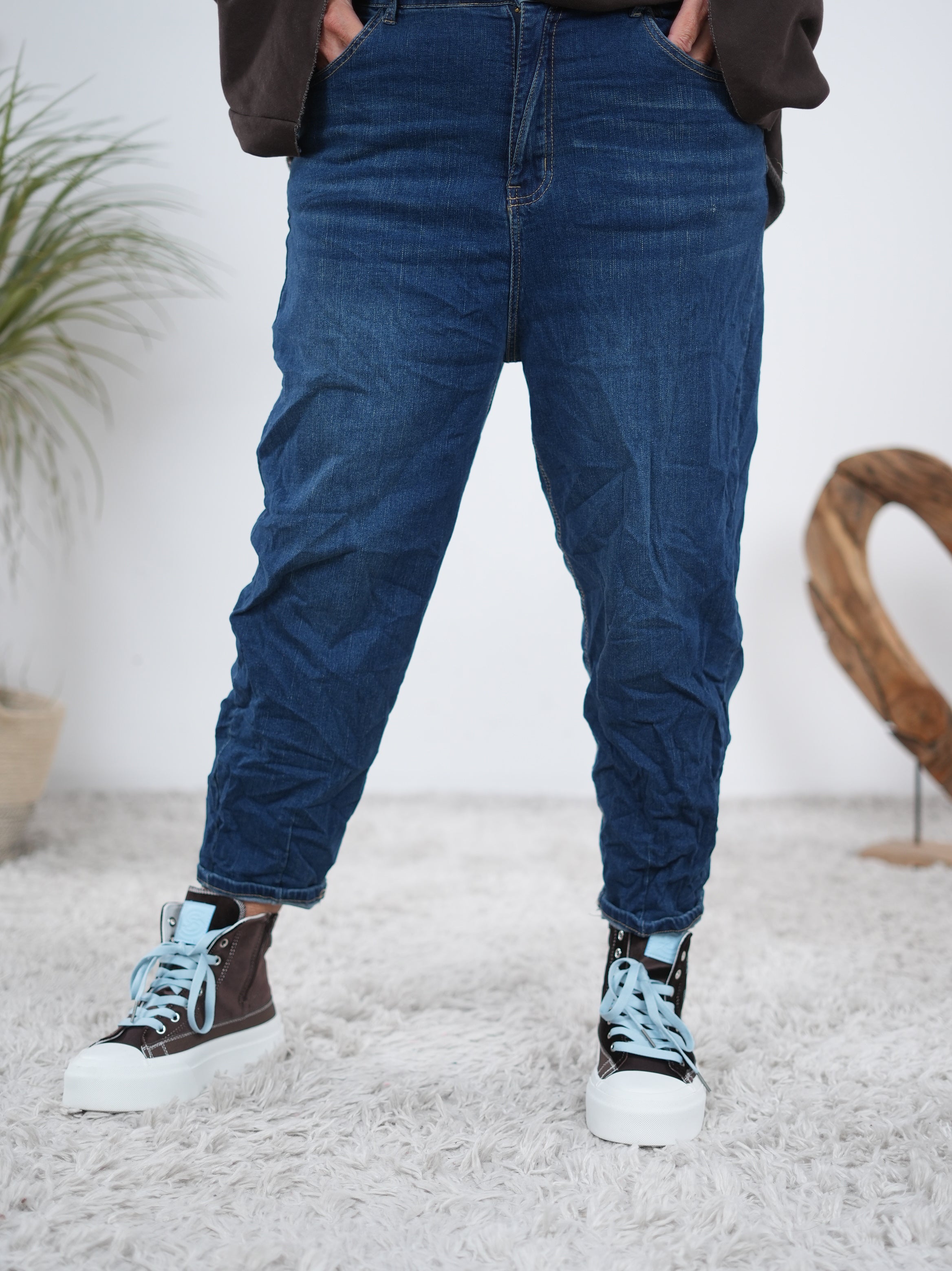 lockere Jeans, dark blue