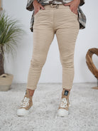 Basic Jogpant, unifarben Light Camel