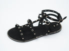Sandalen mit Nieten Schwarz