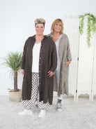 Leinen Hemdkleid mit seitlichen Schlitzen