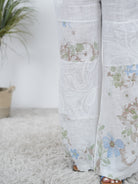 Wunderschöne Marlene Hose aus Leinen mit Blümchen