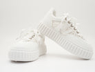 Sneaker mit Details aus Spitze Weiß