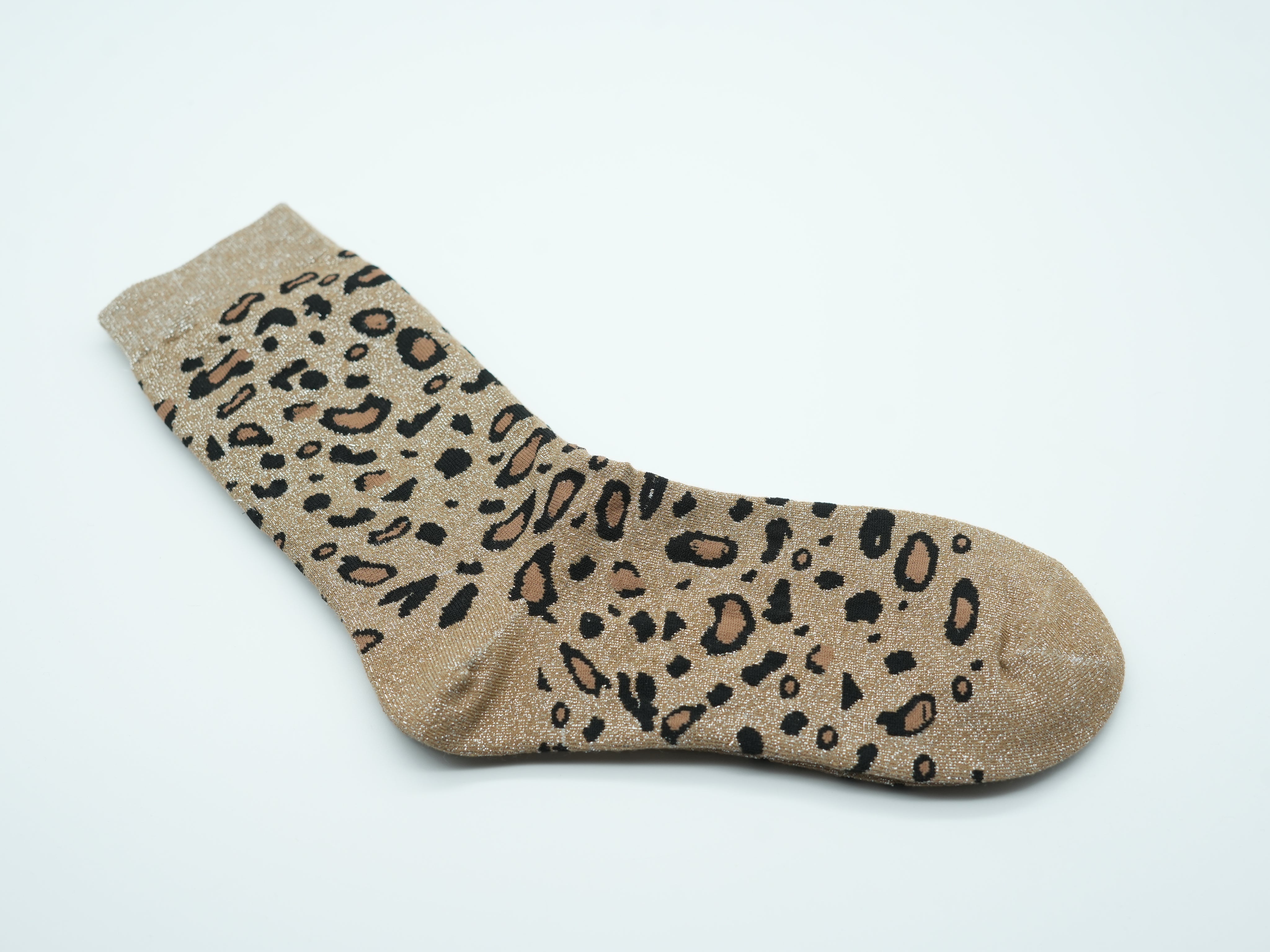 Socken ~leo~ Camel Glitzer