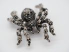 Brosche in Spinnenform mit Strass