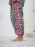 Leinen Mix Jumper im Leo Look