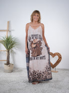 Ausgefallenes Sommer Kleid mit Leo Akzenten