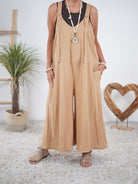 Leinen Jumper mit weitem Bein