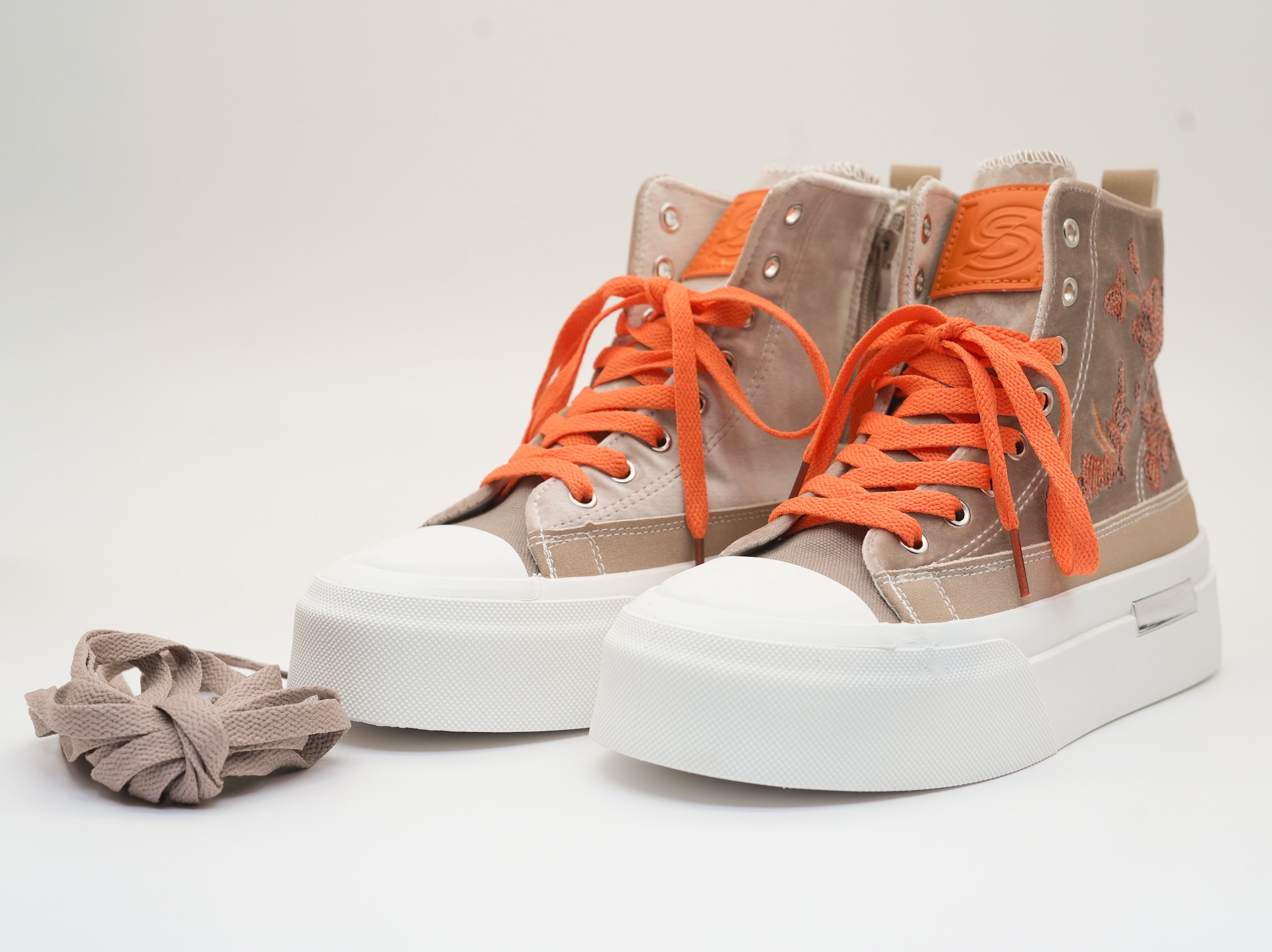 High Sneaker mit Paillettenmuster