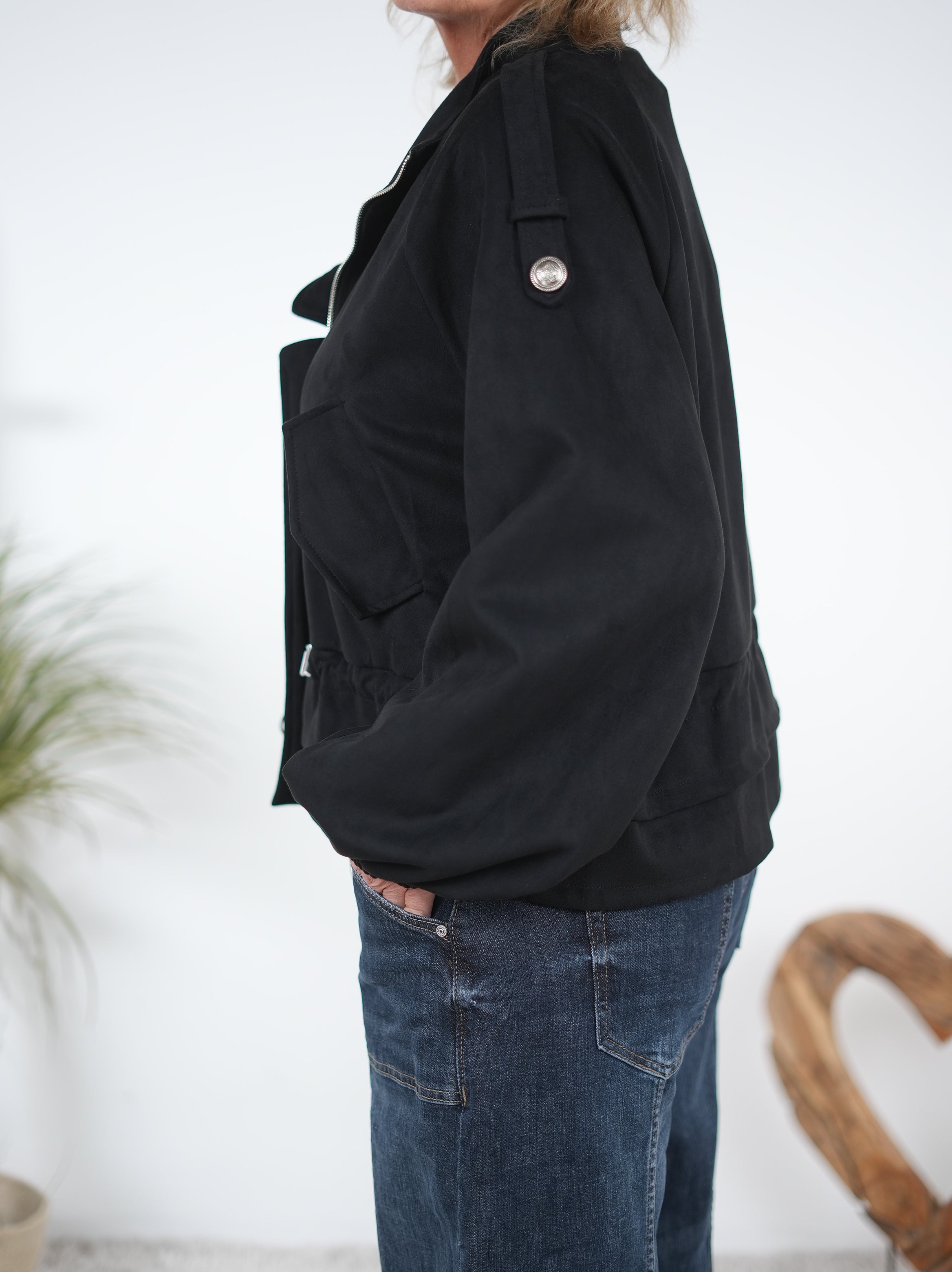 Lässige Velours Jacke