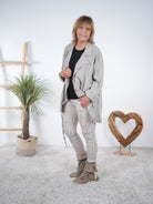 ausgefallener Blazer mit seitlicher Schnürung