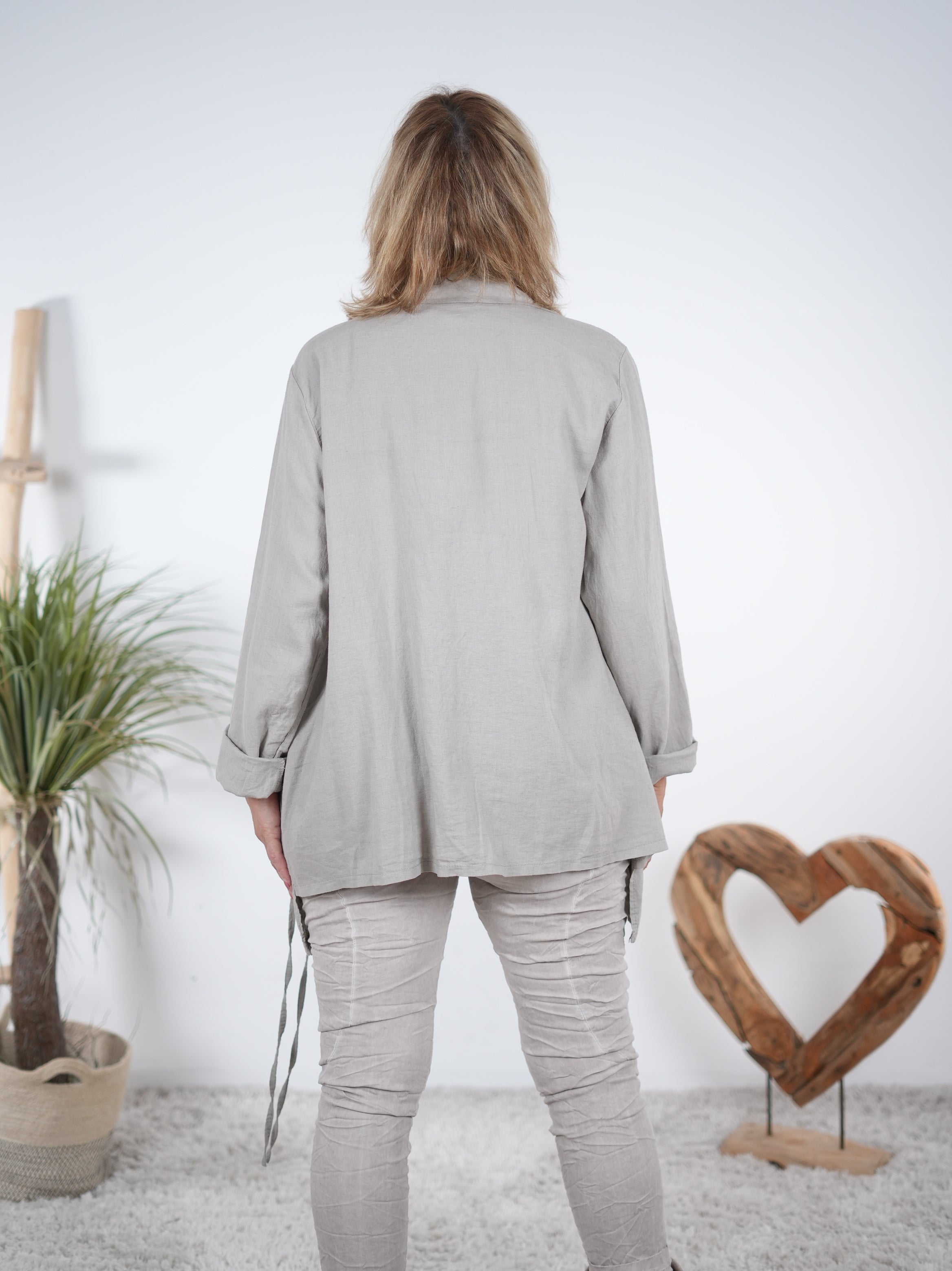 ausgefallener Blazer mit seitlicher Schnürung