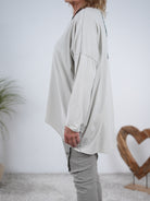 Basic langarm Shirt, Rundhalsausschnitt