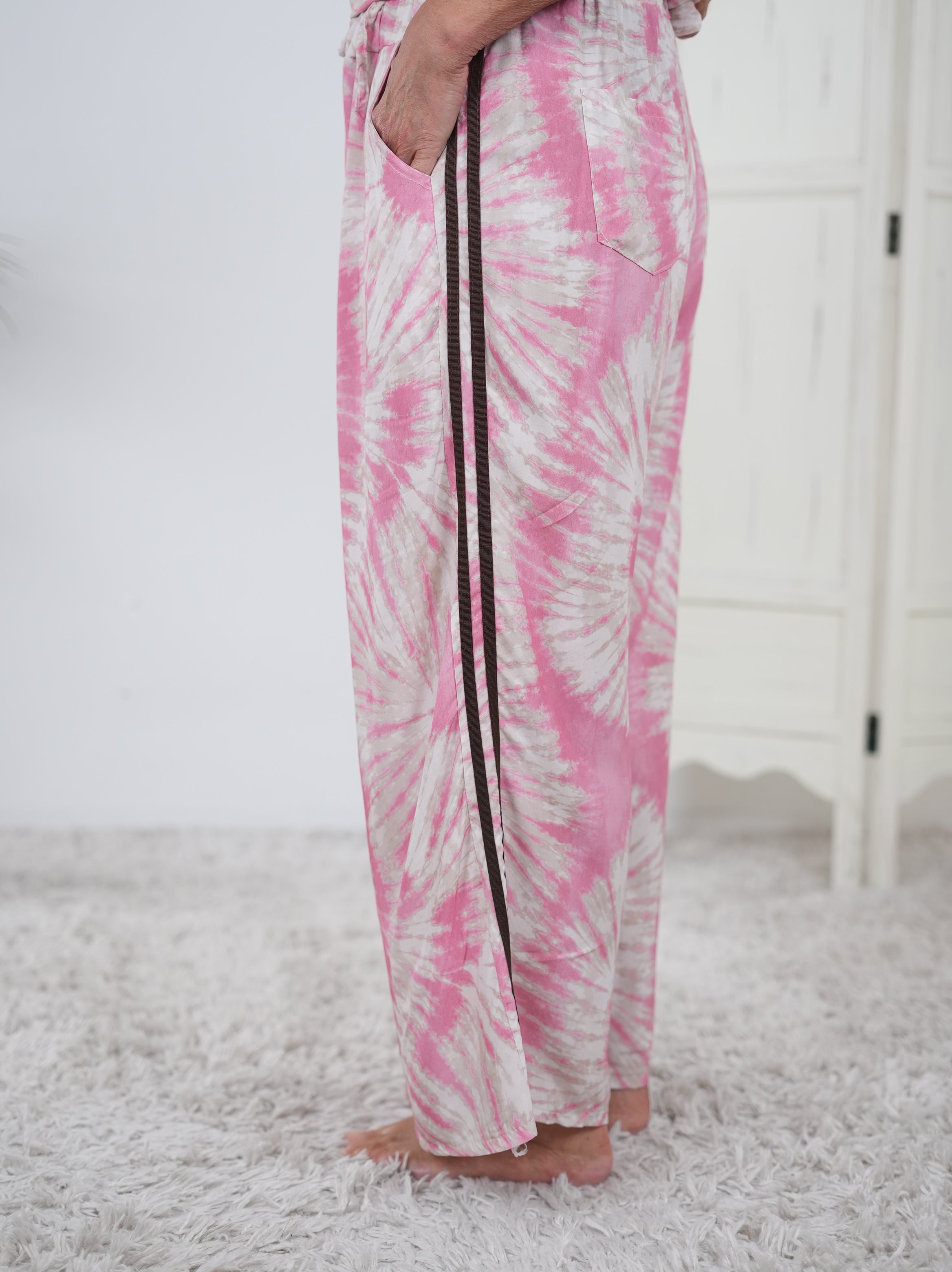 Batik Marlene Hose mit seitlichen Streifen