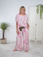 Batik Marlene Hose mit seitlichen Streifen