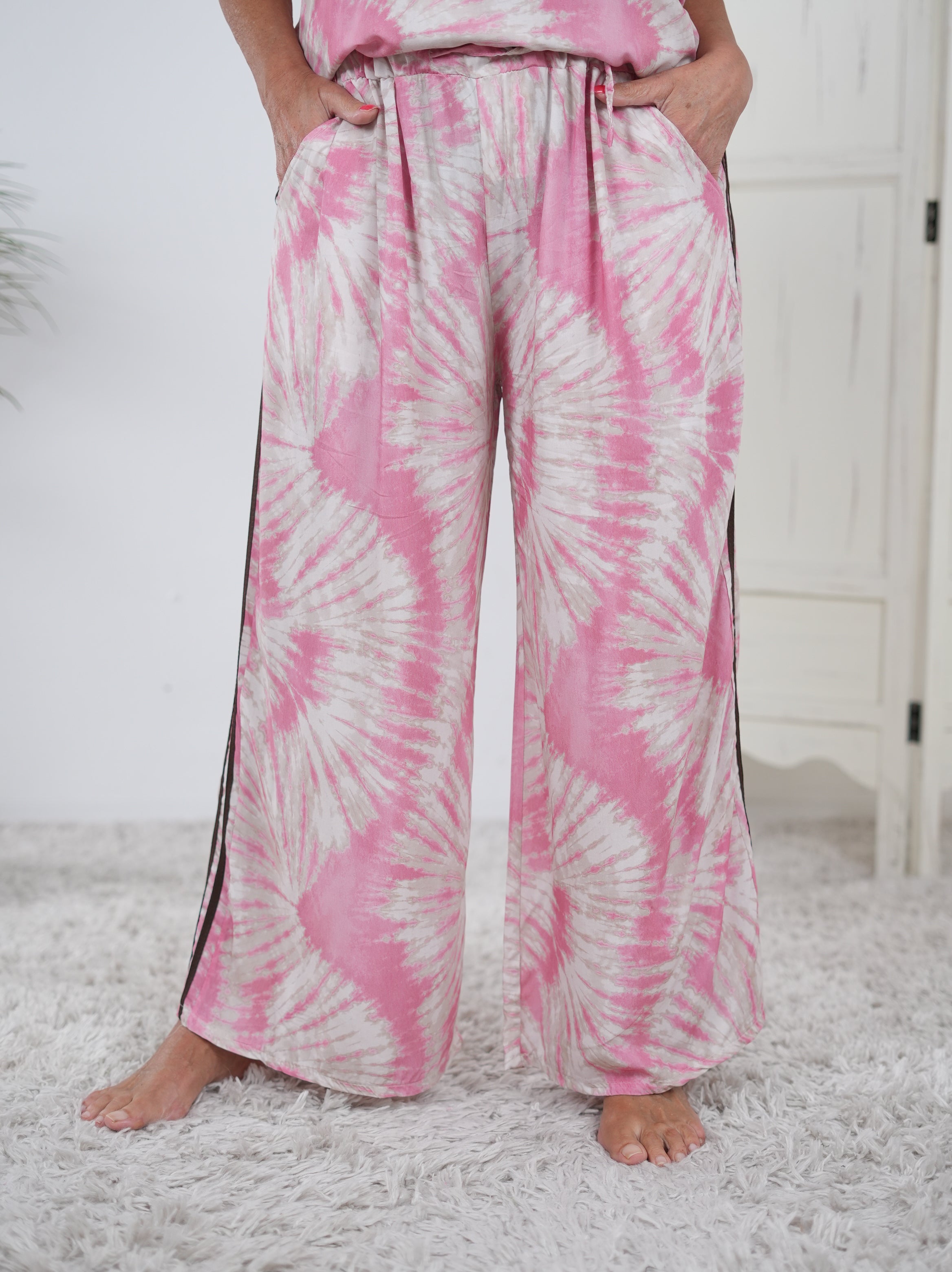 Batik Marlene Hose mit seitlichen Streifen