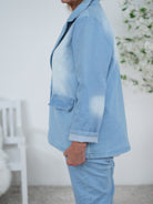 Blazer im Jeans Design mit heller Waschung