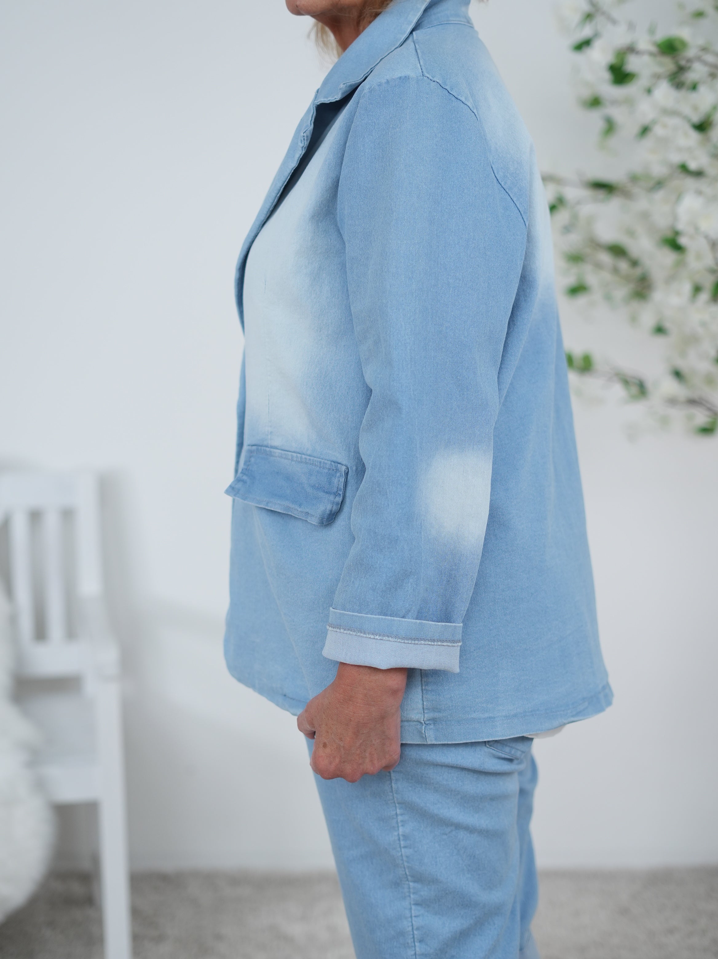 Blazer im Jeans Design mit heller Waschung