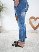 Blue Jeans mit Herz Patch