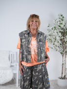 Camouflage Weste mit aufgesetzten Taschen