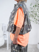 Camouflage Weste mit aufgesetzten Taschen