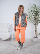 Camouflage Weste mit aufgesetzten Taschen