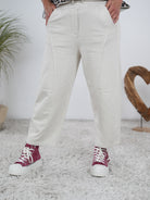 Culotte Hose aus Baumwolle Sand