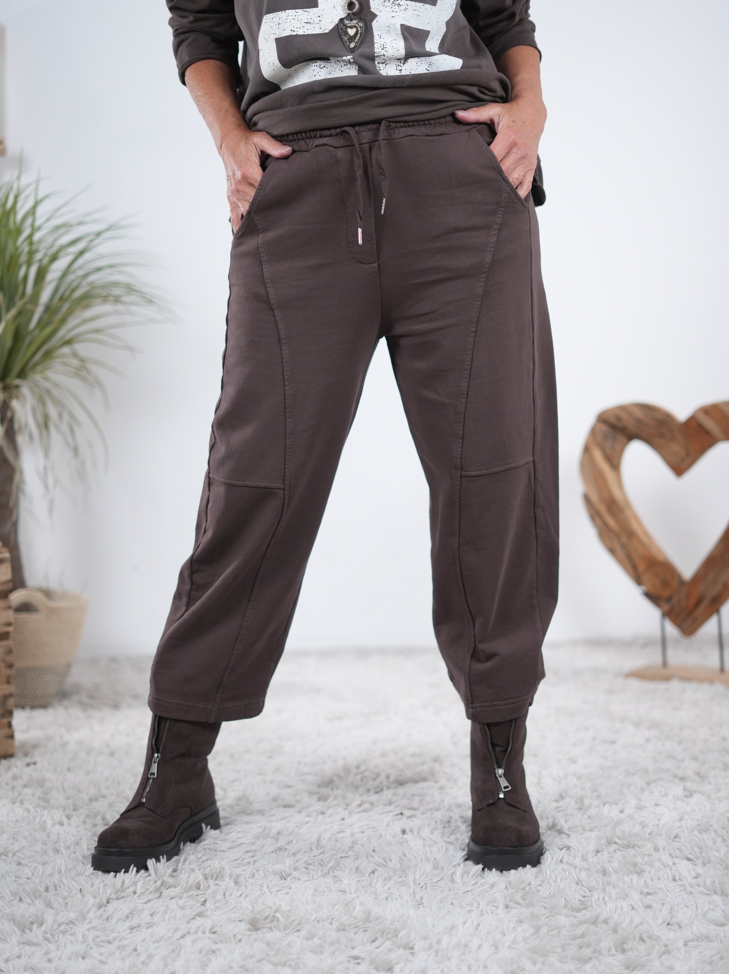 Culotte Hose aus Baumwolle Schoko