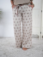 gerade geschnittene Marlene Hose, Dot design