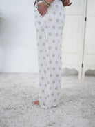 gerade geschnittene Marlene Hose, Dot design