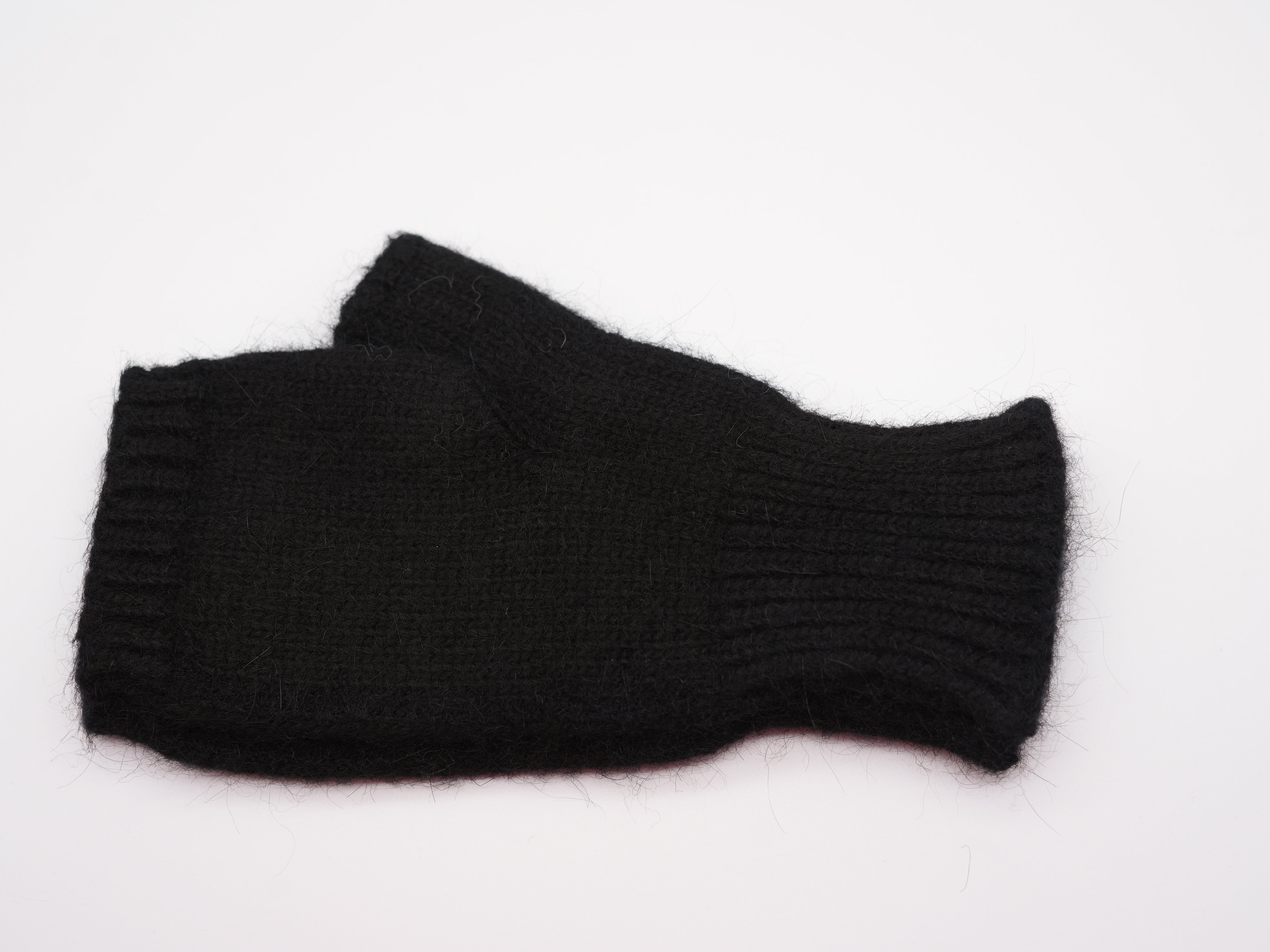 Kuschelige Handstulpen aus Viskose Schwarz