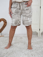 Joggy mit Letter Print Beige