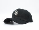 Cap aus Cord mit "LA" Bestickung Schwarz