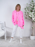 lässiger Leinen Blazer, unifarben