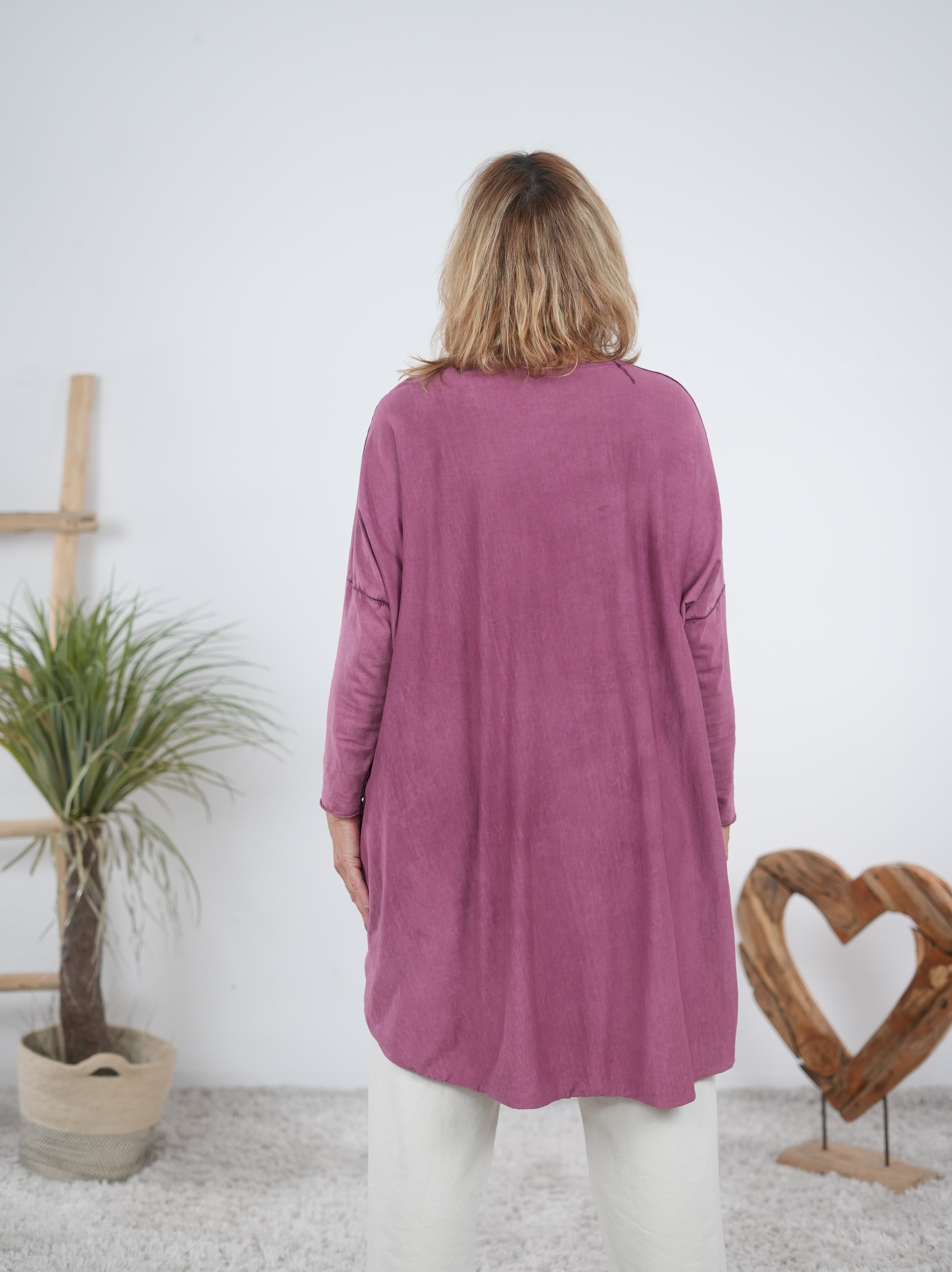 langarm Shirt im Vokuhila Schnitt