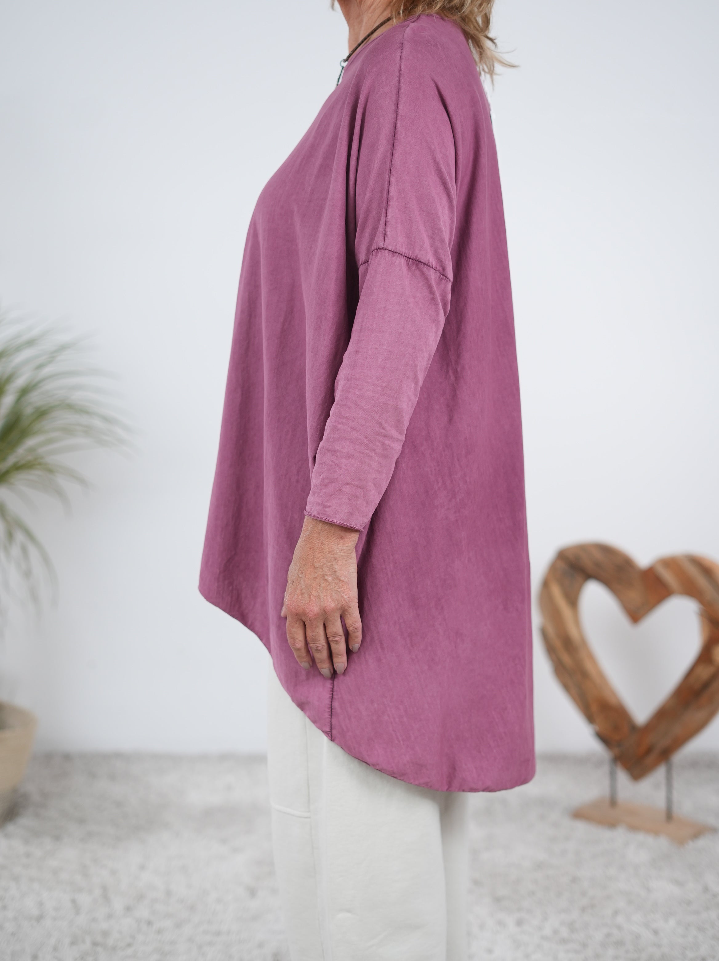langarm Shirt im Vokuhila Schnitt